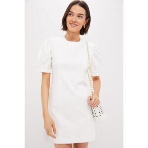 HYACINTH HOUSE White Stretch Denim Juniper Mini Dress Size S NWT